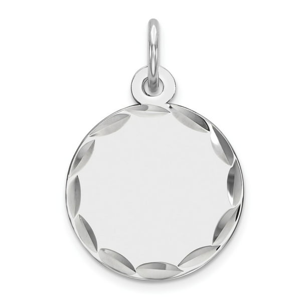 Sterling Silver Engraveable Disc Charm 